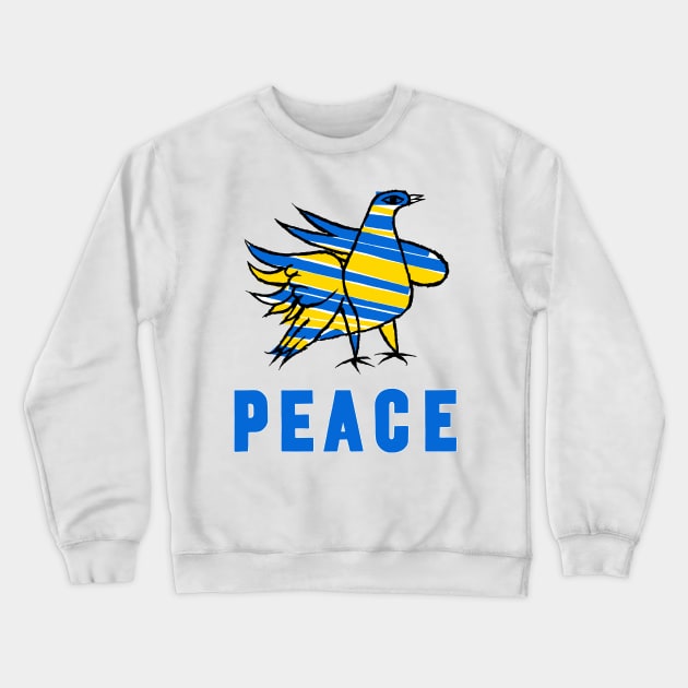 Ukraine Dove of Peace Crewneck Sweatshirt by katmargoli